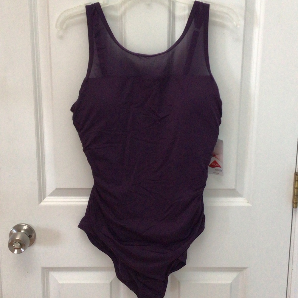 Lands' End Women's Deep Purple One Piece Swimsuit